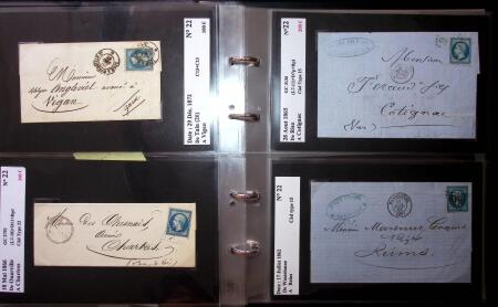 1849-1900 Près de 350 lettres classiques à la pièce,