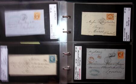 1849-1900 Près de 350 lettres classiques à la pièce,