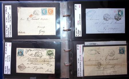 1849-1900 Près de 350 lettres classiques à la pièce,