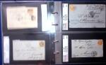 1849-1900 Près de 350 lettres classiques à la pièce,