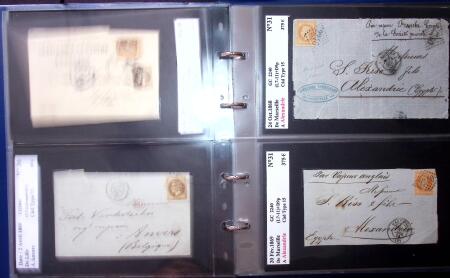 1849-1900 Près de 350 lettres classiques à la pièce,