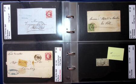 1849-1900 Près de 350 lettres classiques à la pièce,