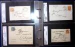 1849-1900 Près de 350 lettres classiques à la pièce,