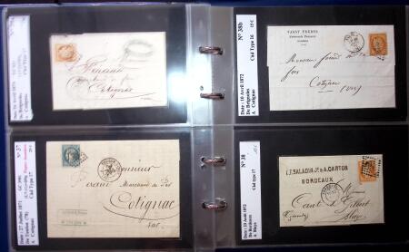 1849-1900 Près de 350 lettres classiques à la pièce,