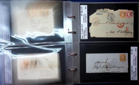 1849-1900 Près de 350 lettres classiques à la pièce,