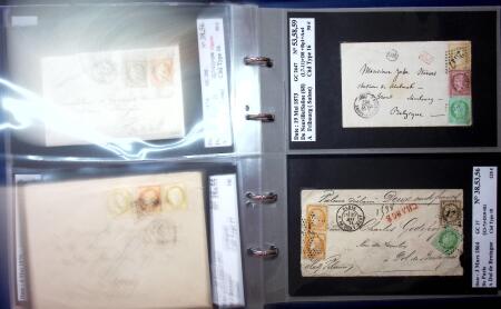 1849-1900 Près de 350 lettres classiques à la pièce,