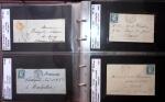 1849-1900 Près de 350 lettres classiques à la pièce,