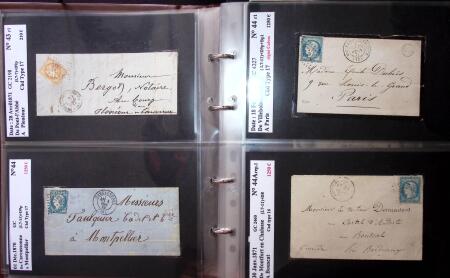 1849-1900 Près de 350 lettres classiques à la pièce,