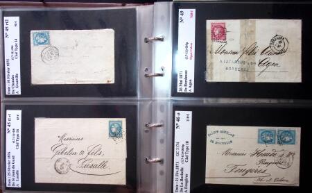 1849-1900 Près de 350 lettres classiques à la pièce,
