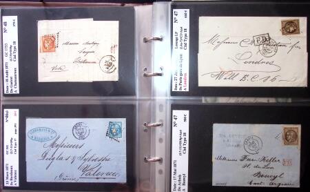 1849-1900 Près de 350 lettres classiques à la pièce,
