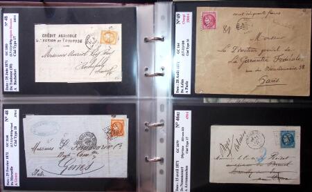 1849-1900 Près de 350 lettres classiques à la pièce,