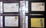 1849-1900 Près de 350 lettres classiques à la pièce,