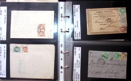 1849-1900 Près de 350 lettres classiques à la pièce,