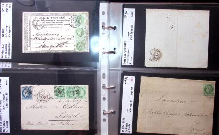 1849-1900 Près de 350 lettres classiques à la pièce,