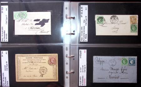 1849-1900 Près de 350 lettres classiques à la pièce,