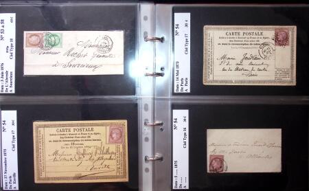 1849-1900 Près de 350 lettres classiques à la pièce,