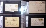 1849-1900 Près de 350 lettres classiques à la pièce,