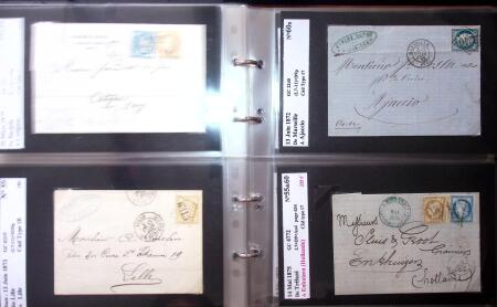 1849-1900 Près de 350 lettres classiques à la pièce,