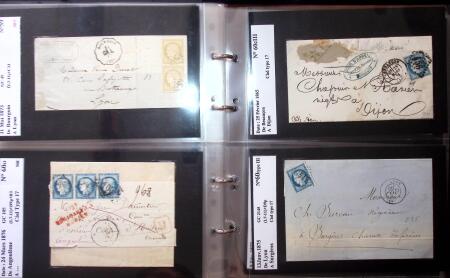 1849-1900 Près de 350 lettres classiques à la pièce,