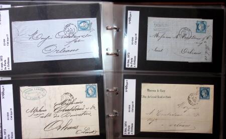 1849-1900 Près de 350 lettres classiques à la pièce,