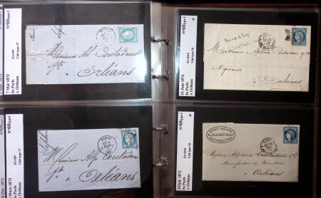 1849-1900 Près de 350 lettres classiques à la pièce,
