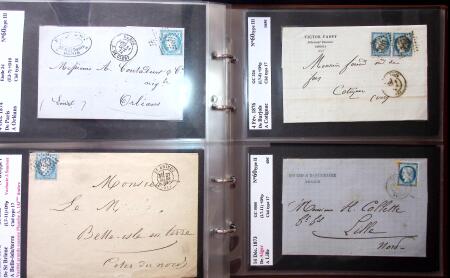 1849-1900 Près de 350 lettres classiques à la pièce,