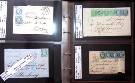 1849-1900 Près de 350 lettres classiques à la pièce,