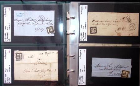 1849-1900 Près de 350 lettres classiques à la pièce,