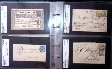 1849-1900 Près de 350 lettres classiques à la pièce,