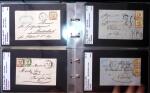 1849-1900 Près de 350 lettres classiques à la pièce,