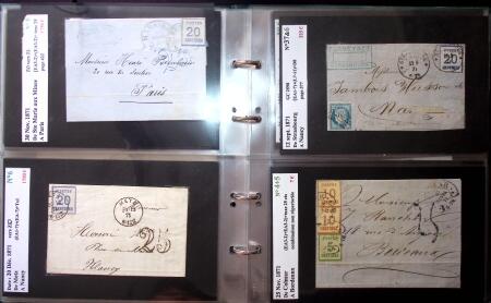 1849-1900 Près de 350 lettres classiques à la pièce,
