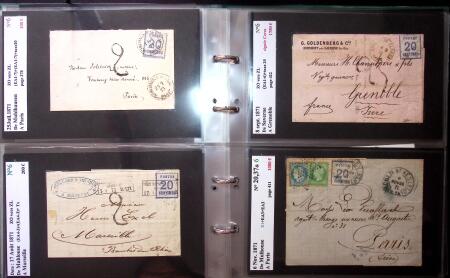 1849-1900 Près de 350 lettres classiques à la pièce,