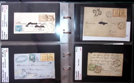 1849-1900 Près de 350 lettres classiques à la pièce,