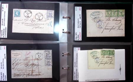 1849-1900 Près de 350 lettres classiques à la pièce,