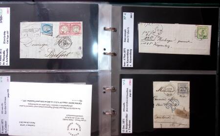 1849-1900 Près de 350 lettres classiques à la pièce,