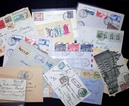 1900-50, Lot de 126 lettres de France et colonies dont
