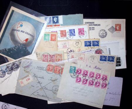 1900-50, Lot de 126 lettres de France et colonies dont