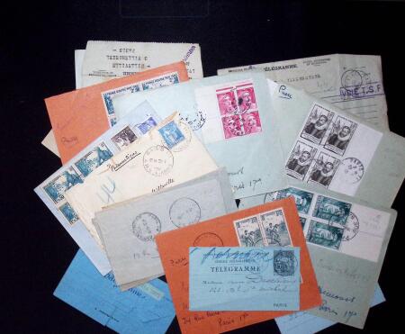 1900-50, Lot de 126 lettres de France et colonies dont