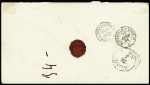 N°23,   40c orange OBL CAD T15 "Menton (87)" (1865)