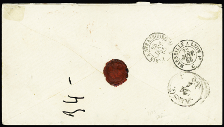 N°23, 40c orange OBL CAD T15 "Menton (87)" (1865)