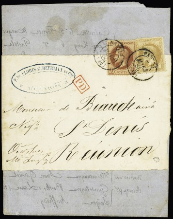 N°26 +   28 OBL CAD T15 "Nantes (42)" (1868) sur