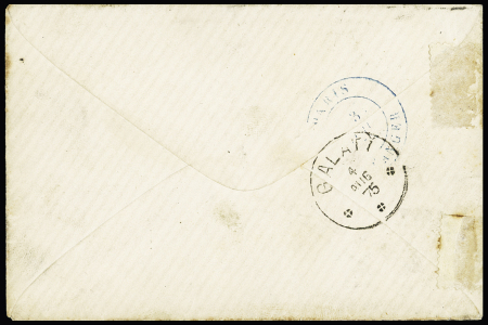 N°38, 40c orange en paire OBL étoile 7 + CAD "Paris