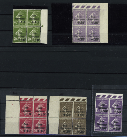 N° 246/48, 249/51, 253/55, 266/68/, 275/77, Les 5