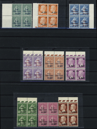 N° 246/48, 249/51, 253/55, 266/68/, 275/77, Les 5