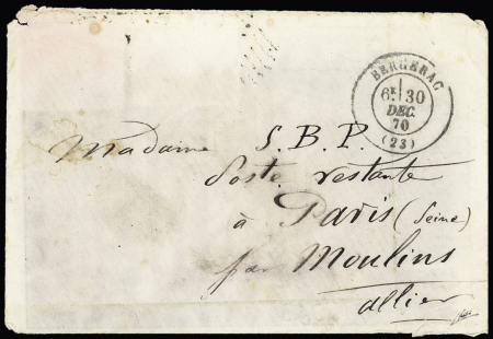 Boule   de Moulins (affranchissement manquant) avec