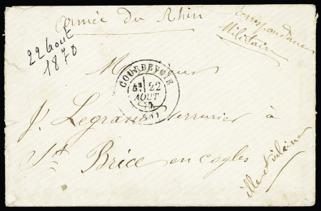 Lettre   avec CAD T17 "Courbevoie (60)" (22 aout 70)