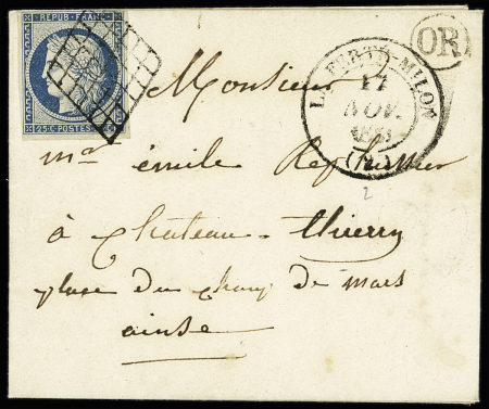 N°4 OBL grille + T14 "La Ferte Milon" (1851) + "OR"