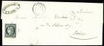 N°4 OBL PC 1477 + T15 "Guise (2)" (1852) sur lettre,
