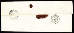 N°4 OBL PC 1477 + T15 "Guise (2)" (1852) sur lettre,