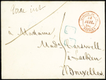 Lettre avec CAD rouge "Maison du Roi Neuilly" (1847)